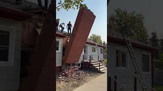 Demolishing a Chimney for an addition remodel demolition chimney demo remodel [upl. by Ronen]