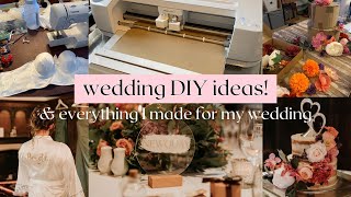 Everything I DIYd for my wedding 🎨🪡🧵 Ideas and tips to save money [upl. by Dulcle]