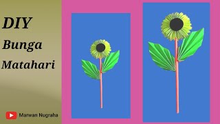 Bunga matahari dari kertas Diy Sunflower [upl. by Asile]