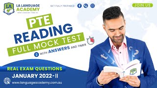 PTE Reading Full Mock Test with Answers  January 2022II  Language academy PTE NAATI IELTS Experts [upl. by Nyrem]