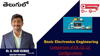 Comparison of CB CE CC Configurations of Transistor basicelectronics beee engineering [upl. by Orvie812]