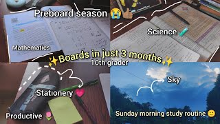 Sunday morning routine🌷💗as a 10th grader🎀🌟 preboard seasonboards 🔪🤍Divdostudy [upl. by Acey]