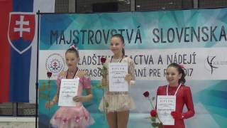 Agáta Bačová  Slovak Championship 2017  Figure skating  FIRST PLACE Medal Ceremony [upl. by Vershen183]