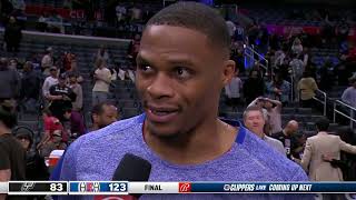 Russell Westbrook Talks about Wemby amp Clippers Win Postgame Interview [upl. by Bezanson746]