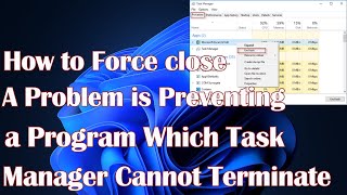 How to Force close a Program which Task Manager cannot terminate [upl. by Shay219]