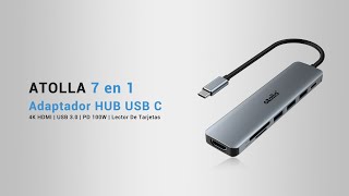 atolla Hub 7 En 1 Adaptador USB Tipo C  C108 [upl. by Laurena328]