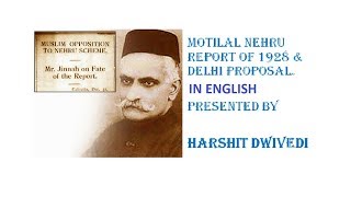 Hindi Motilal Nehru Report 1928 amp Delhi Proposal [upl. by Stallworth]