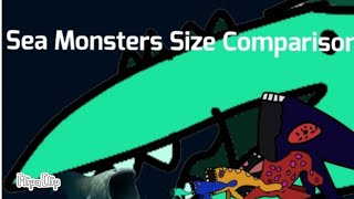 Sea Monsters Size Comparison Flipaclip [upl. by Nosdivad]