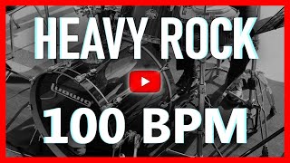 Heavy Hard Rock Drum Track 100 BPM [upl. by Enawyd]