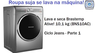 Lava e seca Brastemp Ative 101 kg BNS10AC  Jeans 1 [upl. by Arykahs]