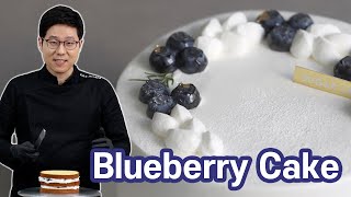 Blueberry Cake with whipped cream  Korean Style Delicious Shortcake [upl. by Azilem]