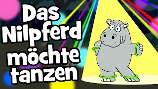 ♪ ♪ Kinderlied Tiere  Das Nilpferd möchte tanzen  Hurra Kinderlieder  Bewegungslied zum Mitmachen [upl. by Hcahsem]