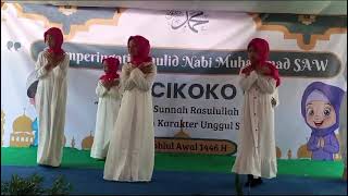 Tarian Islami quotDemi sang Nabiquot SDN CIKOKO 03 memperingati MAULID NABI SAW kelas 4B [upl. by Mercer]