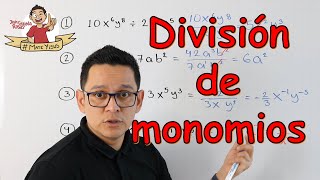 División de monomios  Super fácil [upl. by Auburta]