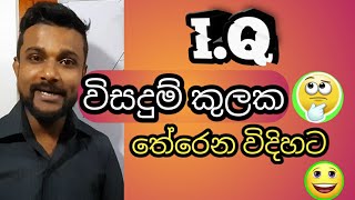 IQ විසදුම් කුලක [upl. by Amek]