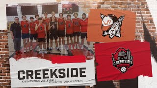 20240401 Creekside Knights Boys Volleyball vs Winter Park Wildcats [upl. by Anatola]