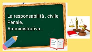 la responsabilità civile penaleamministrativapatente b italiano arabo [upl. by Eleni]