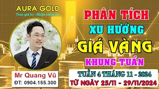 PHÂN TÍCH XU HƯỚNG GIÁ VÀNG TUẦN TỪ NGÀY 2511  29112024 dubaogiavang nhandinhxuhuongvang [upl. by Lechar]