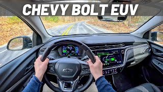 2023 Chevrolet Bolt EUV  POV Test Drive [upl. by Notsob]