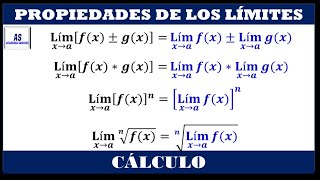 PROPIEDADES DE LOS LÍMITES CON EJEMPLOS Para principiantes [upl. by Falito]