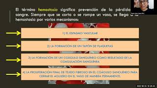 HEMOSTASIA Y COAGULACIÓN SANGUÍNEA FISIOLOGÍA DEL SISTEMA INMUNOLÓGICO [upl. by Buyse]