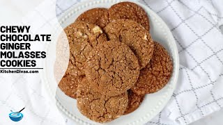 Chewy Chocolate Ginger Molasses Cookies [upl. by Chlo]