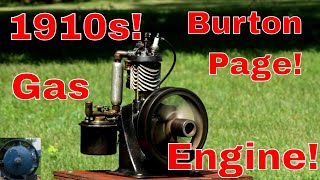 Antique Burton Page Gas Engine Start Up [upl. by Duleba]