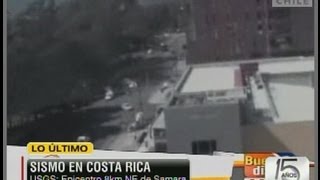 Terremoto de 76° sacudió a Costa Rica [upl. by Nnylyt]