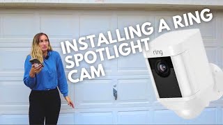 How To Install A Ring Spotlight Camera  Beginners Guide To Home Improvement [upl. by Eleon]