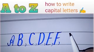 How to write capital letters  capital letters A To Z alphabet english [upl. by Crichton]