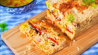 ✅ Recette de PAIN de POISSON SAUMON MORUE ou TERRINE de POISSON GOURMANDE facile à faire la VEILLE [upl. by Soiritos]