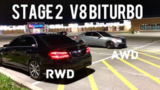 RWD Vs AWD Stage 2 E63 AMG  Big Difference [upl. by Tunk797]