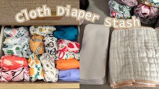 Cloth Diapering Stash  Green Mountain Diaper amp Alva Baby  Prefold  Covers amp Pocket Diapers  2024 [upl. by Skiest]