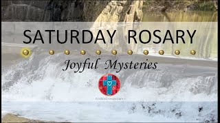 Saturday Rosary • Joyful Mysteries of the Rosary 💙 Small Waterfall Under Bridge [upl. by Ahsei]