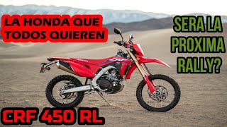 HONDA CRF45ORL 2023 EN ESPAÑOL  REVIEW de una CRF450RL 2023  COMO es una HONDA CRF450 2023 [upl. by Sedicla]