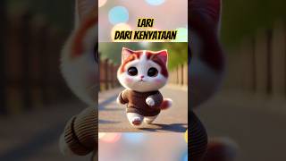 Kucing Putih Berlari Mencari Harapan di Tengah Putus Asa 🐾💔 kucing cartoon cat shorts [upl. by Nie]