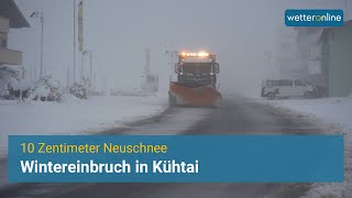 Wintereinbruch in Kühtai  10 Zentimeter Neuschnee über Nacht [upl. by Nelram]