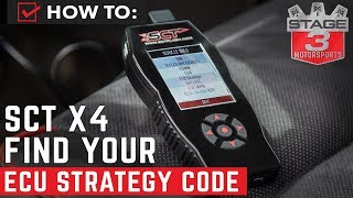 How to Pull Vehicle Strategy Code on SCT X4 [upl. by Hyland]