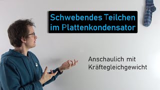 Schwebendes Teilchen im Plattenkondensator  Physik Oberstufe [upl. by Ellinej]