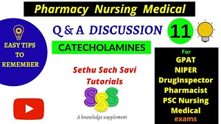 Pharmacy Question and Answer discussion Q11 Catecholamine synthesis [upl. by Laeahcim]