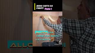 Togliere carta da parati PARTE 1 tutorial faidate imbiancare [upl. by Emyaj]