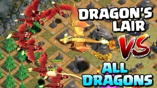 DRAGONS LAIR vs ALL DRAGONS Clash of Clans Update Gameplay  GIANT DRAGON Boss Troop in CoC [upl. by Ronica]