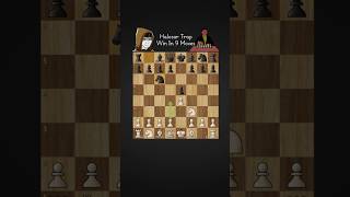 Halosar Trap  Win In 9 Moves  chess checkmatestrategies chessopening [upl. by Kannav115]