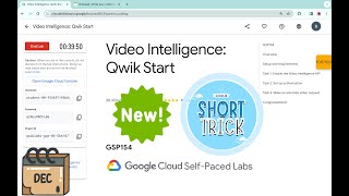 NEW Video Intelligence Qwik Start  qwiklabs  GSP154  With Explanation🗣️ [upl. by Brahear342]