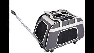 Petsfit Pet Carrier with Removeable Wheels  Soft Sided Dog Carrier [upl. by Eldnar]