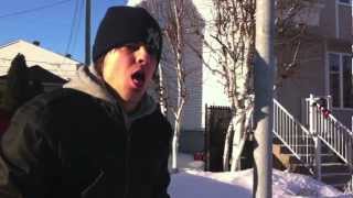 Fail Vincent C Lhiver au Québec tongue prank [upl. by Talya509]