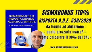 Sismabonus 110 risposta 5382020  da fienile ad abitazione [upl. by Acissj946]