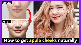 Just 1 minute How to get apple cheeks and Lift sagging cheeks to look naturally firm Korean Yoga [upl. by Ephrayim]