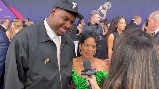 Lionel Boyce amp Liza ColonZayas Celebrate ‘The Bear’ at the 76th Emmys [upl. by Selrahc540]