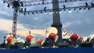 Paris Taiko Ensemble live in Paris  Village Rugby Paris 2023  place de la concorde September 16 [upl. by Tuneberg]